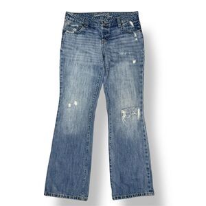 Vtg American Eagle Women’s 12 Long Favorite Boyfriend Bootcut Flare Jeans Y2K